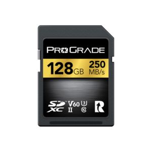 ProGrade Digital 128GB SDXC UHS-II V60 Memory Card / Gold / 250 MB/s