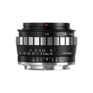 TTArtisan 23mm f/1.4 Lens for Canon RF /  APS-C / Black + Silver