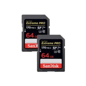 SanDisk 64GB Extreme PRO UHS-I SDXC Memory Card / 170 MB/s / 2 Pack