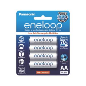 Panasonic Eneloop AA Rechargeable NiMH Battery (2000mAh, 4-Pack)