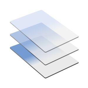 LEE Filters Sky Blue Grad Resin Filter Set (Sky Blue 1, 2, 3) - Hard / 100x150mm / 4x6”