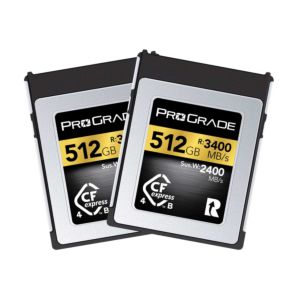 ProGrade Digital 512GB CFexpress Type B 4.0 Memory Card / Gold / 3400 MB/s / 2 Pack